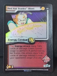 Dragon Ball Z Foil Red Kid Trunks Blast CCG Score World Games Saga #30 - Picture 1 of 9