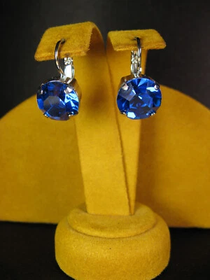 PENDIENTES JOYERÍA MARIANA CRISTALES SWAROVSKI AZUL Rodio PL Regalo Navidad Foto 1 de 3