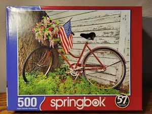 SPRINGBOK SYMBOLS OF SUMMER BICYCLE FLAG 500 PC JIGSAW PUZZLE - Picture 1 of 3