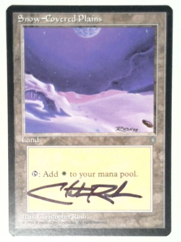 1x  V1097: Snow-Covered Plains: LP: Ice Age: Signed/Autographed: Christopher Rus - Image 1 of 1