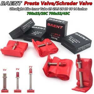 BAENT Mountain Bike Bicycle Inner Tube 26 27 29 in 700 FV SV 48mm 60mm 80mm TPU - Picture 1 of 30