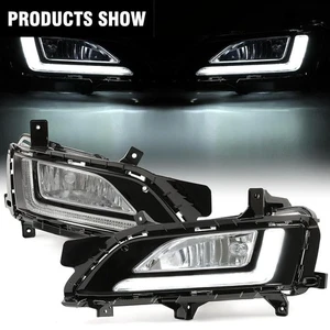 Fits 2019 2020 2021 Hyundai Tucson LED Fog Lights Front Bumper Lamps with DRL - - Foto 1 di 12