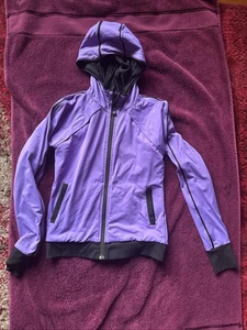 Ivivva Jacket Purple Black Challenge Ready Reversible Hoodie Full Zip Sz10 EUC - Picture 1 of 11