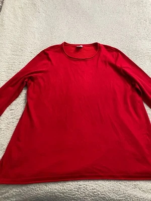 Suéter Pullover Chico's Mujer Manga Larga Cuello Redondo Rojo Talla 3 (US 16) Foto 1 de 4