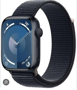 Apple Watch Series 9 Boîtier en Aluminium 45mm avec Boucle Sport - Minuit, - Photo 1 sur 1