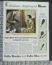 1930 FULLER BRUSH CHRISTMAS WOMEN HARTFORD HEALTH BEAUTY VINTAGE ART AD CE97