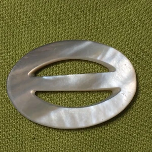 Antike Perlmutt Muschel MOP Schnalle Schieber 1 1/2" - Bild 1 von 5