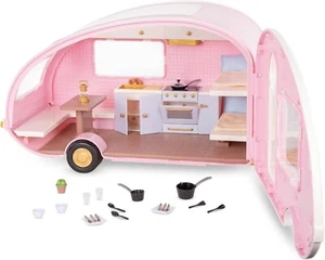 Casa rodante Lori LO37111C1Z cámper para muñeca de 6" - rosa claro - Imagen 1 de 6