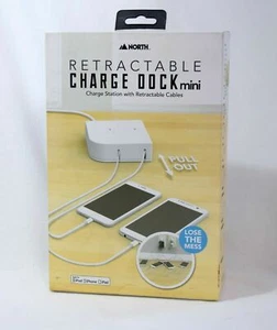 NEW North Retractable Charge Dock Mini Charging Station Micro-USB & 8-Pin - Picture 1 of 7