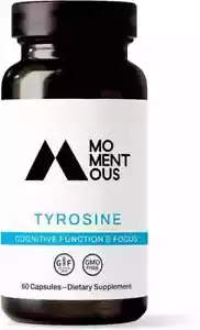 Momentous Tyrosine Supplment Cognitive Focus 07/25 TWO BTLS 120 CAPSULES - Picture 1 of 2