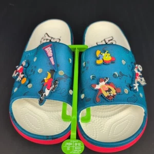 NUEVO CON ETIQUETAS SANDALIAS CROCS LOONEY TUNES CLS SLIDE M9 / W11 DISNEY A28 - Imagen 1 de 4