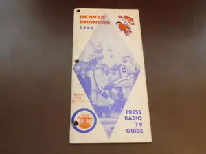 1966 AFL DENVER BRONCOS CALCIO GUIDA MEDIA LIONEL TAYLOR EX-MINT - Foto 1 di 2