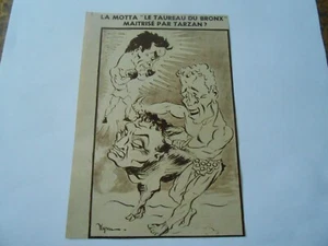 La Motta Le Taureau du Bronx maitrisé par Tarzan ? Coupure de presse 1950 - Picture 1 of 1