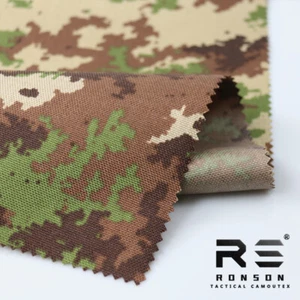 Tactical Italian Camouflage Fabric 1000D Nylon Liftable Waterproof coating Cloth - Picture 1 of 10