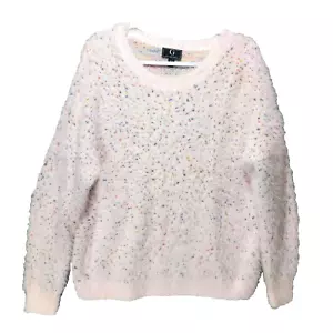 G Giuliana Sweater Women S Pink Polka Dot Eyelash Pullover Soft Thick Multicolor - Picture 1 of 11