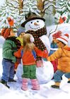 Cute CHRISTMAS Card by Paper Magic Group, Magic Season Snowman Kids + Envelope