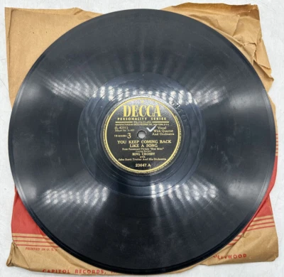 Bing Crosby You Keep Coming Back Like A Song / Getting Nowhere Decca 23647 VG+ - Image 1 of 4