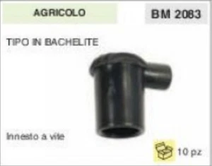 ATTACCO CANDELA PIPA pipetta IN BACHELITE TRATTORE MOTOCOLTIVATORE motozappa etc - Picture 1 of 1