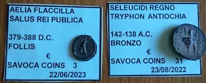RARO 2 BRONZI IMP.AELIA FLACCILLA /REGNO SELEUCIDI prov. da aste internaz. - Foto 1 di 6