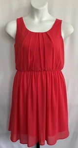 IZ Byer ladies size L coral pleated dress. - Picture 1 of 7