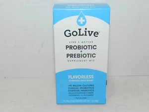 GoLive Probiotic Prebiotic 15 Stains Flavorless 15 Billion CFU 28 Packs NEW NIB - Picture 1 of 5