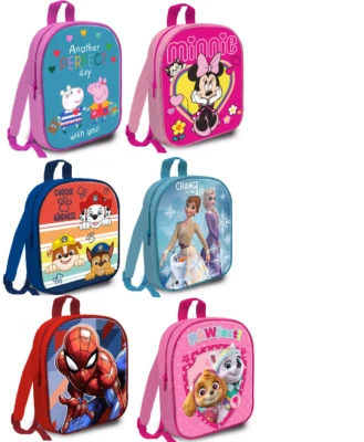 DISNEY Frozen Paw Patrol Peppa Minni Kinder Rucksack Tasche Kindergarten Schule 29cm