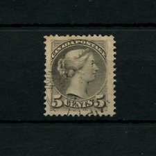 🍁#42 Five cent large margins Small Queen used Canada
