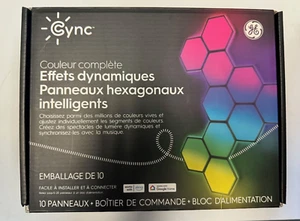 GE Cync Smart LED Light Hexagon Panels 10 pc Dynamic Effect Full Color Bluetooth - Picture 1 of 1