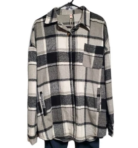 Beaully Damen Flanellhemd mit Knopfleiste schwarz-weiß kariert Größe XL - Bild 1 von 5