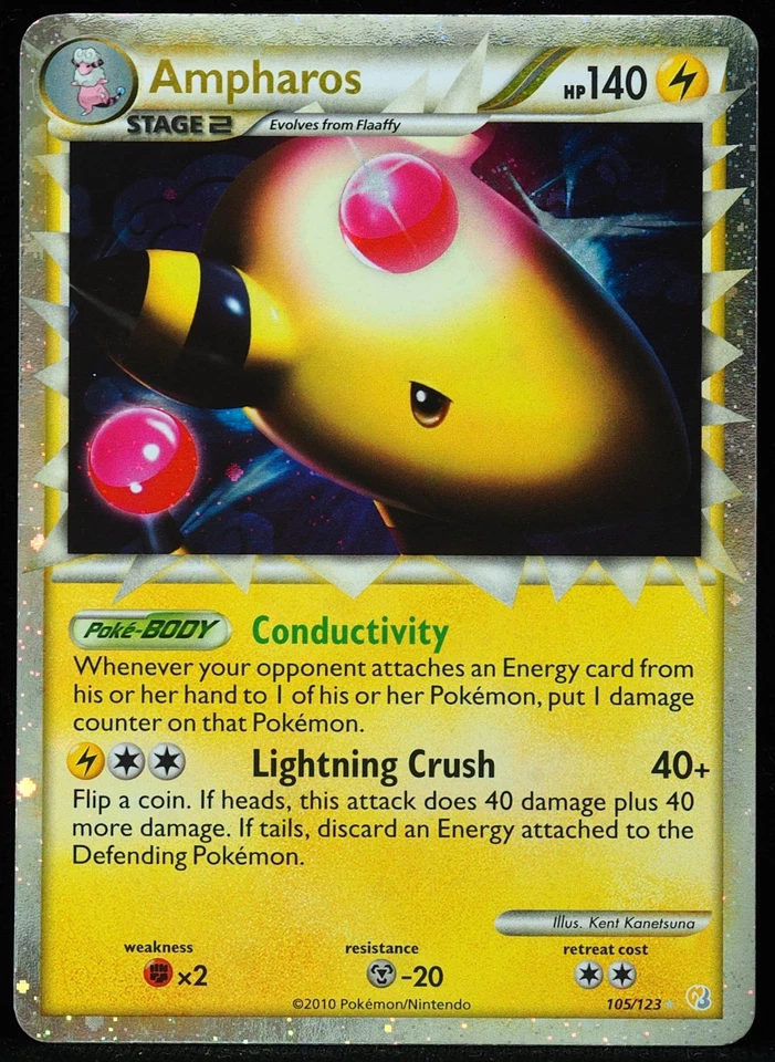 Tarjeta Pokémon Ampharos #105 casi nueva Foto 1 de 3