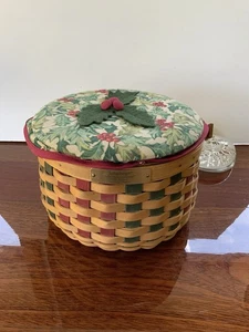 Longaberger 2003 Weihnachtslieder Korb mit Einsatz, Schutz, Deckel, Deckeldeckel - Bild 1 von 6