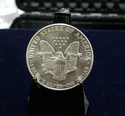 1987 STATI UNITI DOLLARO  AMERICAN SILVER EAGLE 1 oz Oncia argento 999 - Immagine 1 di 2