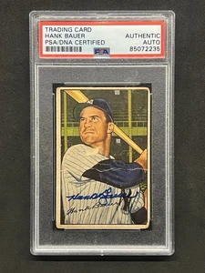 1952 Bowman Hank Bauer Auto New York Yankees PSA Authentic - Bild 1 von 2