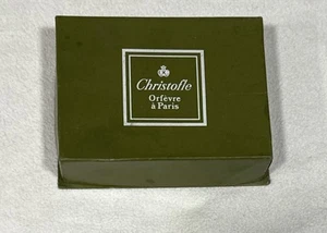 CHRISTOFLE Silber Teller - Blatt Design - Boxed Set mit 6 Tischkartenhalter. - Bild 1 von 8