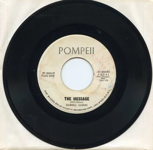 RARE VG _1968 Country _45RPM_DARRELL GLENN - The Message & I've Been Too Long - Picture 1 of 4