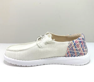 Hey Dude Wendy Funk Surf Baja Ivory/Multi Color Women’s Size 7 Slip On Shoes NEW - Picture 1 of 7