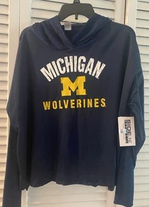 Michigan Wolverines Ladies NCAA Sideline Hooded Pullover Lounge Wear.XL - Picture 1 of 2