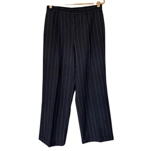 Ralph Lauren Collection Classics Wool Pinstripe Trousers Womens 14 - Picture 1 of 7