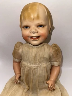 MUÑECA HELEN JENSEN GLADDIE ALEMANIA ARTE PERSONAJE LOZA 20” ANTIGUA 1929 Foto 1 de 4