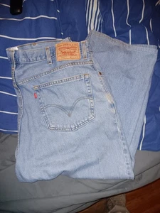 Levis 560 Jeans Men's 42x32 Blue Comfort Fit Denim Pants 100% Cotton Y2K Mexico - Picture 1 of 7