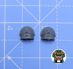 Warhammer 40K Space Marines Black Templars Grimaldus Shoulder Pads - Picture 1 of 2
