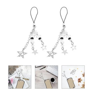 2 szt. Pentagram Łańcuszek do telefonu komórkowego Kawaii Charm Hollow Star Smycz - Zdjęcie 1 z 12