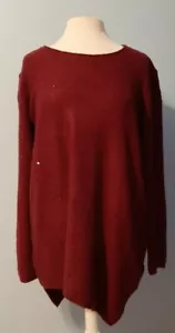 Burgunderrot - Trauben Glitzer Pailletten Pullover / APT 9 / Größe XL - NEU - Bild 1 von 11