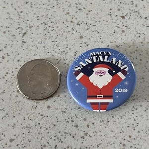 2019 Macy's Department Store Santaland Pinback Button #46865 - Picture 1 of 2