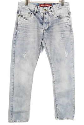 Pantalones de mezclilla para hombre Cipo & Baxx C-970 W29/L32 botones desgastados bigotes regulares Foto 1 de 4