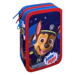 Astuccio Scuola 3 Zip Cerniere Paw Patrol Blu Completo Di Colori Bambino Bimbo - Foto 1 di 2