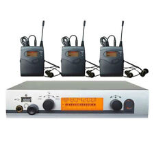 UHF Wireless In Ear Monitor Earphones System with 3 Receivers for Stage Singer