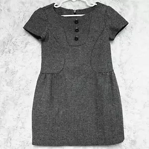 Zara Girls Dress Holiday Christmas Sparkly Lined Pullover Zip Wool Blend Sz 4/5 - Picture 1 of 13