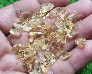 Rare AAA+ Yellow Citrine Rough 41 Pcs 13-15 mm Loose Gemstone Jewelry For Making - Picture 1 of 5