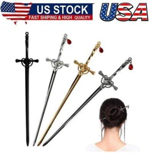 4Pcs Ancient Style Sword Hair Chopsticks Chinese Style Hair Sticks for Bun Hair - Picture 1 of 6